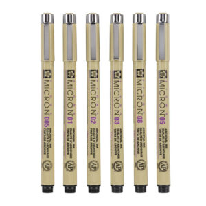 Set de stilouri tehnice - 6 buc Pigma Micron Sakura ROYAL TALENS
