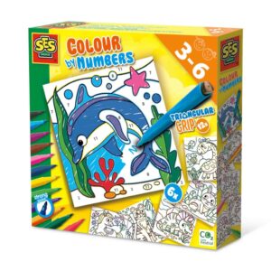 Set creativ de jucarie pentru copii &mdash; Deseneaza pe numere, 6 planse SES