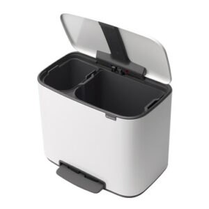 Cos gunoi pedala 11+23 l alb BRABANTIA