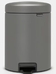 Cos gunoi pedala 5 l mineral concrete BRABANTIA