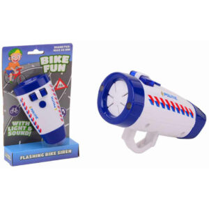 Lanterna pentru bicicleta cu lumina si sunet de politia Bike Fun JOHNTOY