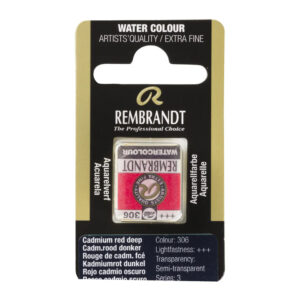 Godeta pentru acuarela Pan Cadmium Red Deep 306 REMBRANDT ROYAL TALENS
