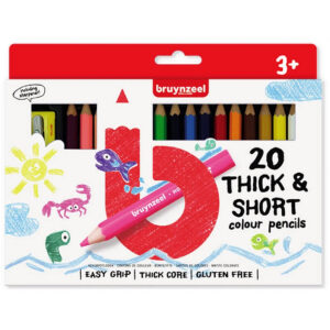 Set creioane colorate Jumbo 20 culori Bruynzeel ROYAL TALENS