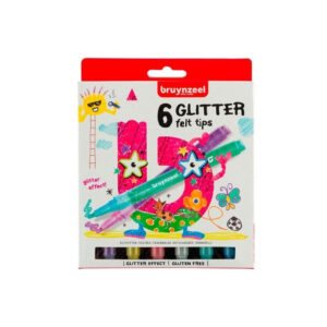 Set carioci Gliter 6 culori Bruynzeel ROYAL TALENS