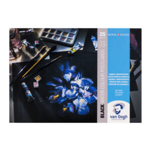 Sketchbook negru pentru acuarela A6 300 gr/m2, 25 foi Van Gogh ROYAL TALENS