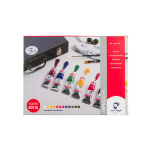 Set vopsele acrilice Starter Box 12x40ml, cutie lemn Van Gogh ROYAL TALENS
