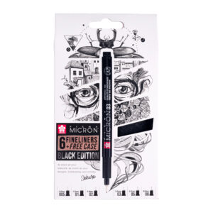 Set de stilouri tehnice - Black Edition set de 6 buc + cutie gratuita Pigma Micron Sakura ROYAL TALENS