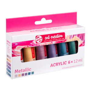 Set de culori acrilice 6 x 12 ml - Metallic Art Creation ROYAL TALENS