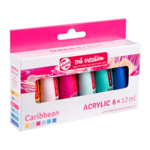 Set de culori acrilice 6 x 12 ml - Caribbean Art Creation ROYAL TALENS