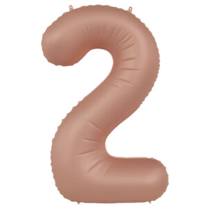 Balon Folie 86cm Cifra 2 Roz Vintage Ultra Mat Folat