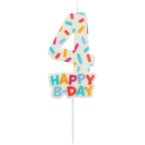 Lumanare Cifra 4 Cozy Sprinkles Folat