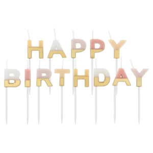 Set Lumanari Happy Birthday Pale Pastels Folat