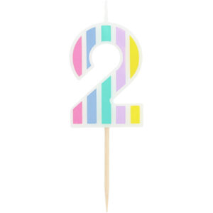 Lumanare Cifra 2 Pastel Vibes multicolor Folat