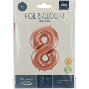 Balon Folie 86cm Rose Gold Cifra 8 Folat