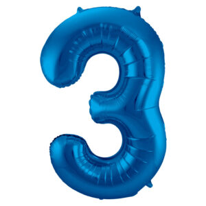 Balon Folie 86cm Cifra 3 Albastru Folat