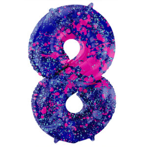 Balon Folie 86cm Paint Splash Cifra 8 Folat