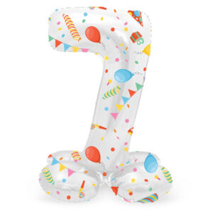 Balon Folie 72cm Joyful Party Cifra 7 cu baza Folat