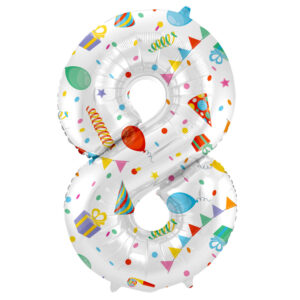 Balon Folie 86cm Joyful Party Cifra 8 Folat
