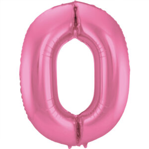 Balon Folie 86cm Matte Roz Cifra 0 Folat