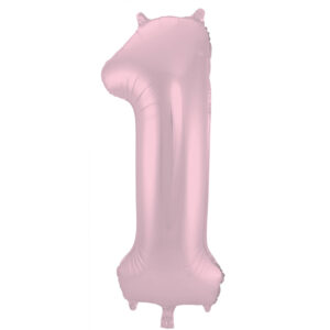 Balon Folie 86cm Matte Pastel Roz Cifra 1 Folat