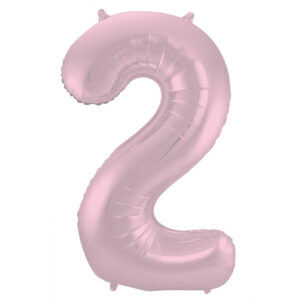 Balon Folie 86cm Matte Pastel Roz Cifra 2 Folat
