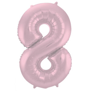 Balon Folie 86cm Matte Pastel Roz Cifra 8 Folat