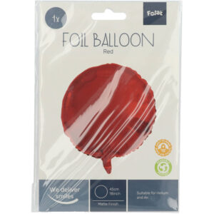 Balon Folie Matte Rosu Metallic 45 cm Folat