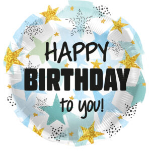 Balon Folie 45 cm Birthday Stars Folat