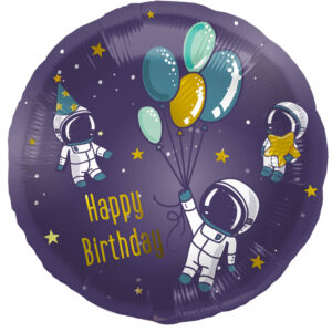 Balon Folie Birthday Spatiu 45 cm Folat