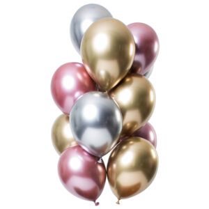 Set 12 Baloane latex Mirror Effect Morganite 33cm Folat