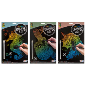 Set de Scratch art A4 in asort. Grafix