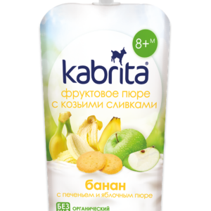 Piure banan-biscuiti-frisca Kabrita 6x100g