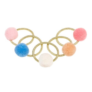 Set 5 elastice de par Mieke pompom SOUZA