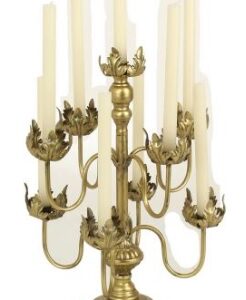 Suport lumanari metal auriu 58cm KERSTEN