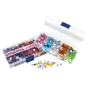 Set pietre pretioase intr-o cutie de depozitare ID Craft