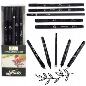 Set 4 markere si creion scriere de mana GRAFIX