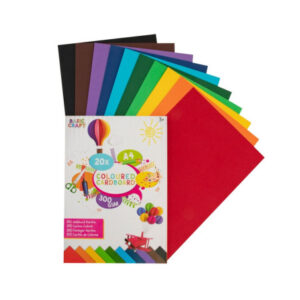 Set carton colorat A4 300 gr 20 coli GRAFIX