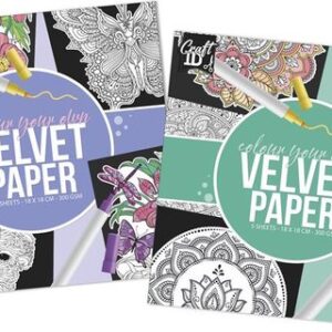 Desen pe velvet desen 5 foi in asort. GRAFIX