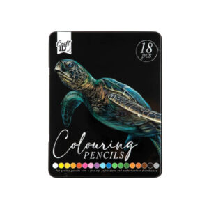 Creioane colorate Premium 18 culori. cutie metalica GRAFIX