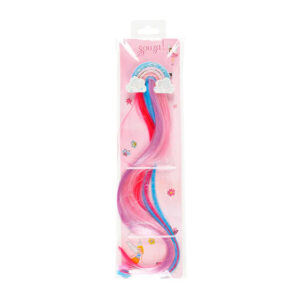 Agrafe Rainbow roz-liliac cu par (1 buc)SOUZA