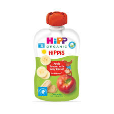 Pireu din fructe mar , banana cu biscuit 100 G HiPP