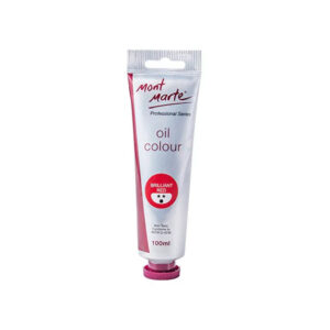 Vopsea ulei solubila in apa 100ml, brilliant red Mont Marte