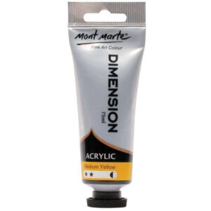 Vopsea acrilica Dimension 75ml, in tub, medium yellow Mont Marte