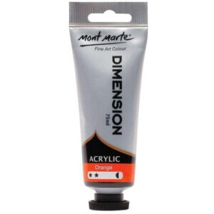 Vopsea acrilica Dimension 75ml, in tub, orange Mont Marte
