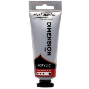Vopsea acrilica Dimension 75ml, in tub, permanent red Mont Marte