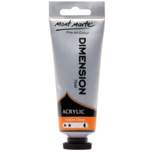 Vopsea acrilica Dimension 75ml, in tub, yellow deep Mont Marte