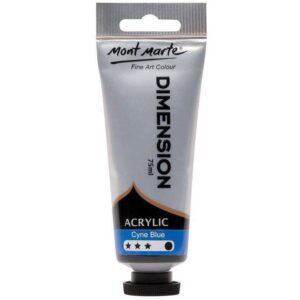 Vopsea acrilica Dimension 75ml, in tub, cyan Mont Marte