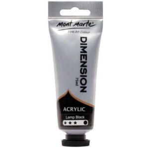 Vopsea acrilica Dimension 75ml, in tub, lamp black Mont Marte