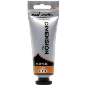 Vopsea acrilica Dimension 75ml, in tub, gold Mont Marte