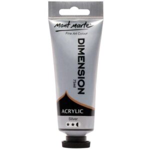 Vopsea acrilica Dimension 75ml, in tub, silver Mont Marte